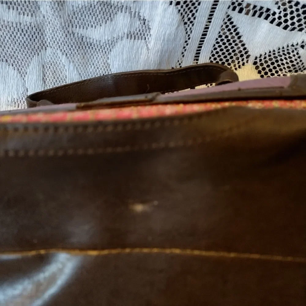 Unbranded leather and woven handbag